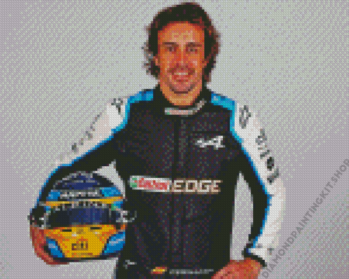 Fernando Alonso Motorsports Racing Driver Diamond Painting