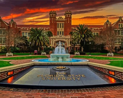 Florida State University At Sunset Diamond Painting