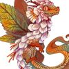 Flower Dragon Diamond Painting