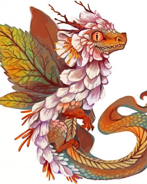 Flower Dragon Diamond Painting