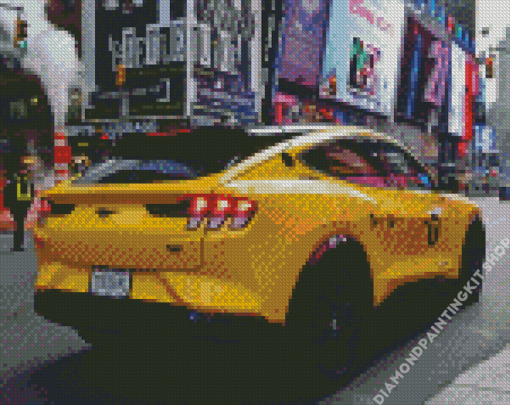 Ford Yellow Taxi Diamond Painting