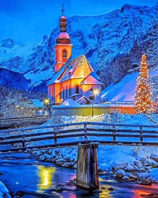 German Bavaria In Winter Diamond Painting