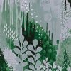 Green Abstract Plants Diamond Painting