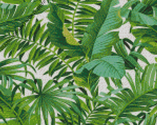 Green Botanical Diamond Painting