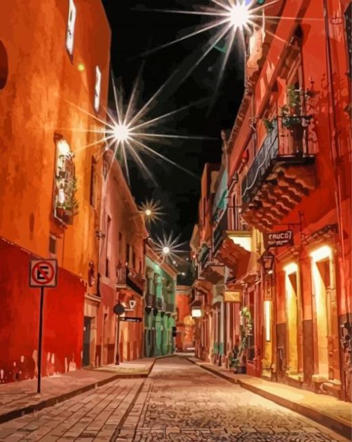 Guanajuato Mexico At Night Diamond Painting