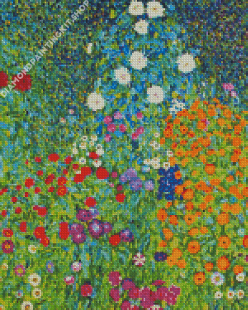 Gustav Klimt Country Garden With Sunflowers Diamond Painting