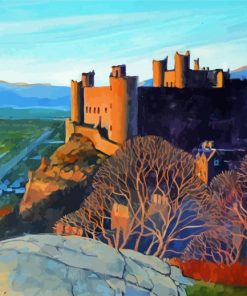 Harlech Castle In The Evening Sun Diamond Painting