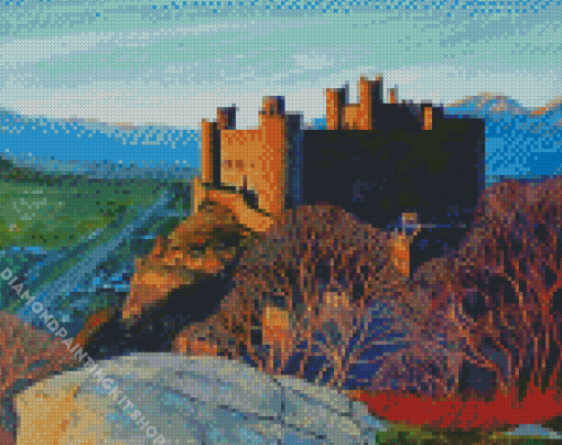 Harlech Castle In The Evening Sun Diamond Painting