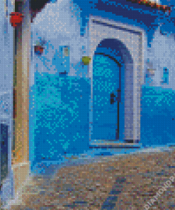 House With Blue Door Morocco Diamond Painting