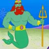 King Neptune Spongebob Character Diamond Painting