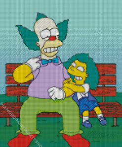 Krusty Clown The Simpsons Diamond Painting