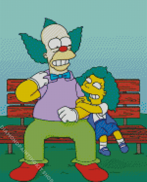 Krusty Clown The Simpsons Diamond Painting