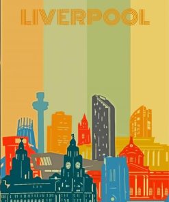 Liverpool Skyline Poster Diamond Painting