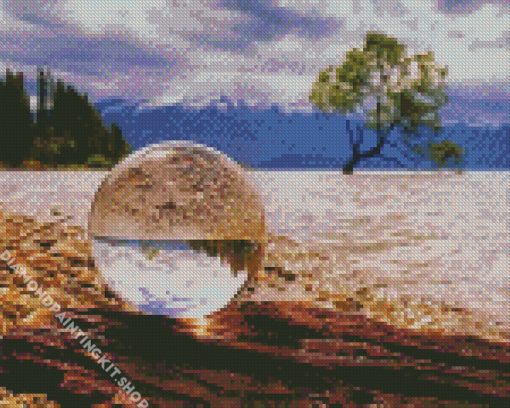 Lake Glass Globe Reflection Diamond Painting