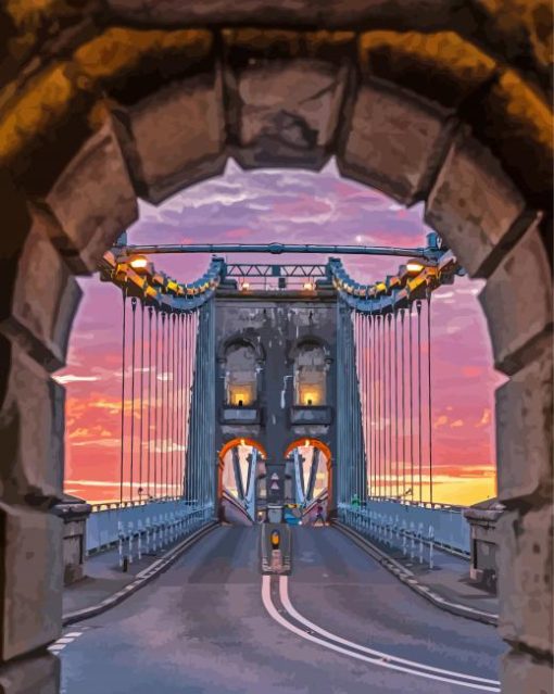 Menai Bridge View Diamond Painting