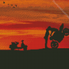 Moped Silhouette Diamond Painting