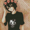 Nico Di Angelo With Floral Crown Diamond Painting