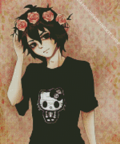 Nico Di Angelo With Floral Crown Diamond Painting