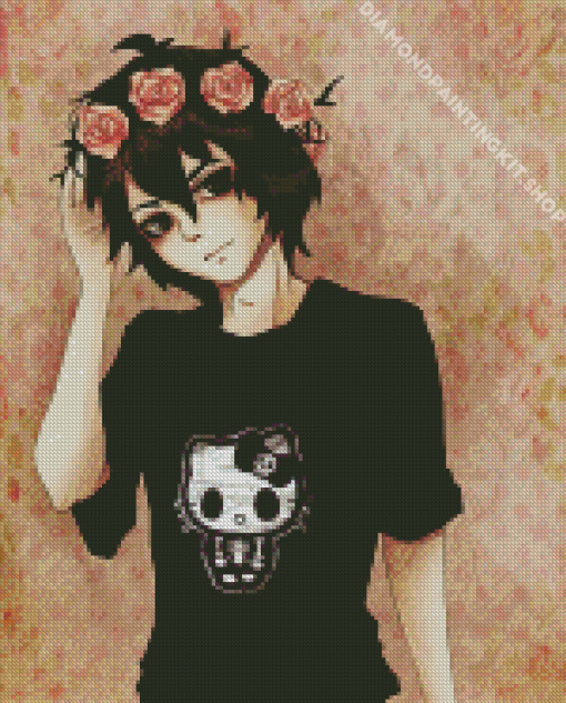 Nico Di Angelo With Floral Crown Diamond Painting