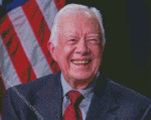 Old President Jimmy Carter Diamond Painting