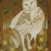 Owl And Wolf Hug Diamond Painting