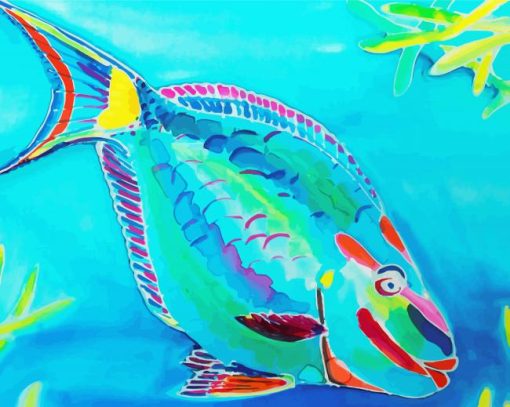 Parrot Fish Art Diamond Painting