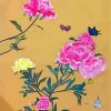 Peonies And Butterflies Art Diamond Painting