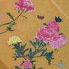 Peonies And Butterflies Art Diamond Painting