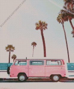 Pink Van Diamond Painting