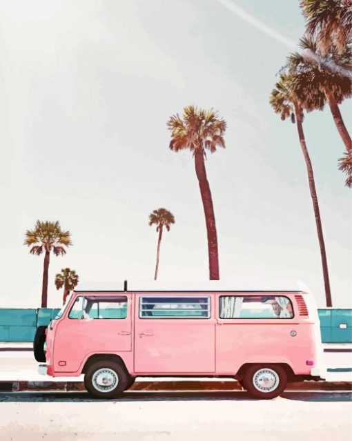 Pink Van Diamond Painting