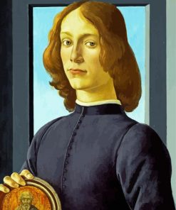 Portrait Of A Young Man Holding A Roundel Botticelli Diamond Painting