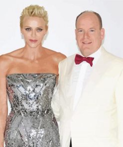 Princess Of Monaco And Prince Albert Diamond Painting