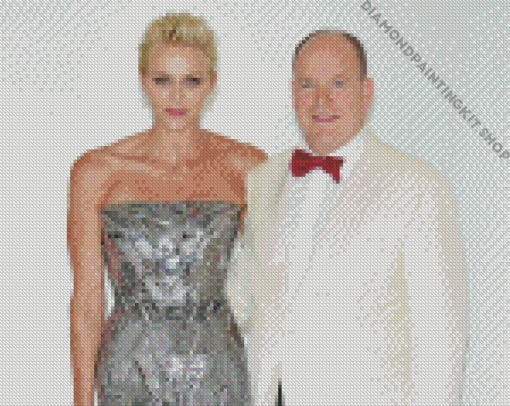 Princess Of Monaco And Prince Albert Diamond Painting