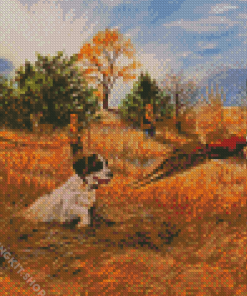 Quail Hunting Diamond Painting