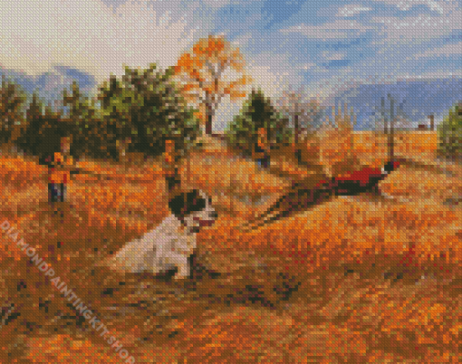 Quail Hunting Diamond Painting