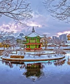 Seoul Korea Winter Diamond Painting