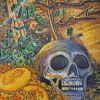 Skull And Money Diamond Painting