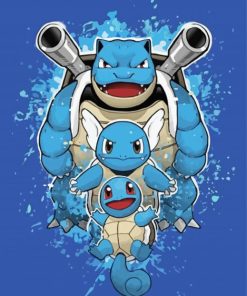 Squirtle Evolution Pokemon Diamond Painting