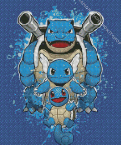 Squirtle Evolution Pokemon Diamond Painting