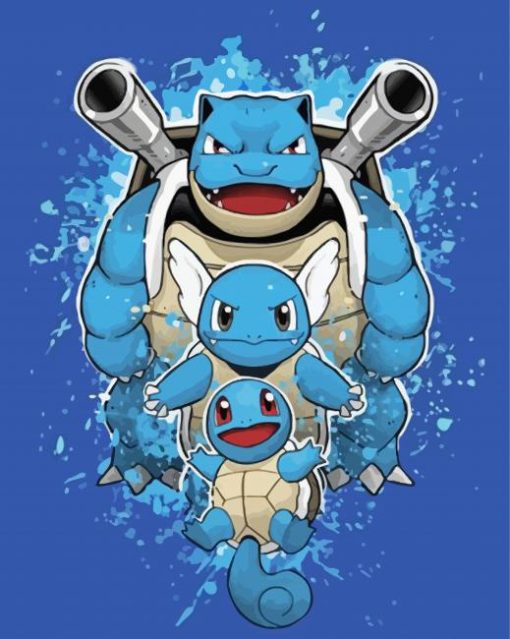 Squirtle Evolution Pokemon Diamond Painting