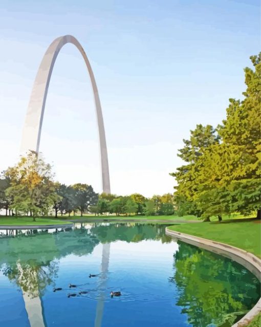 St Louis Arch Park Diamond Painting