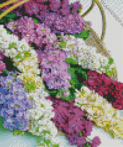 Stock Flowers Basket Diamond Painting