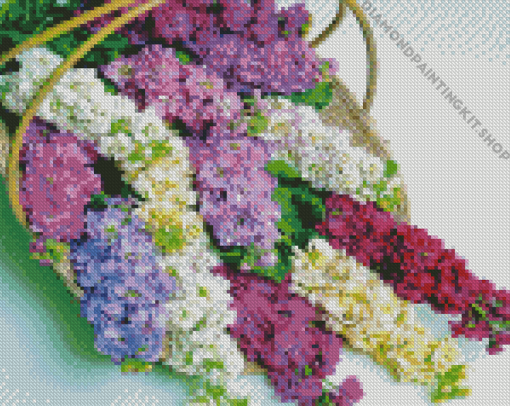 Stock Flowers Basket Diamond Painting