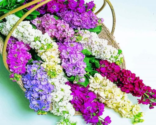 Stock Flowers Basket Diamond Painting