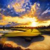 Sunset At Augusta National Golf Club Diamond Painting