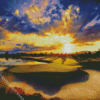 Sunset At Augusta National Golf Club Diamond Painting