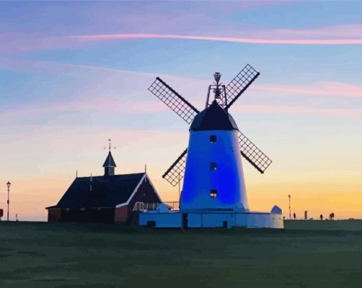 Sunset At Lytham England Diamond Painting