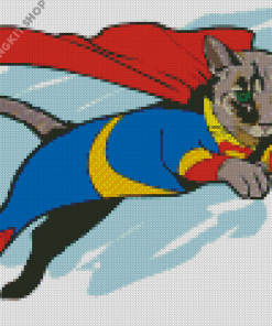 Superhero Cat Diamond Painting