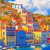 Symi Colorful Buildings Diamond Painting