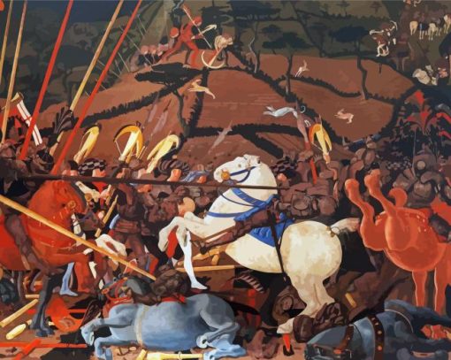 The Battle Of San Romano By Paolo Uccello Diamond Painting